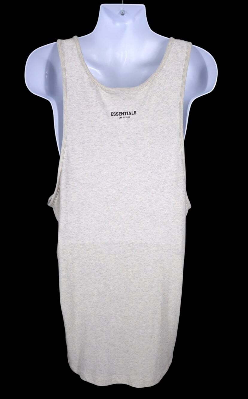 Fear Of God Essentials Sleeveless T-Shirt US XXL EU 56 Mens Oatmeal Logo